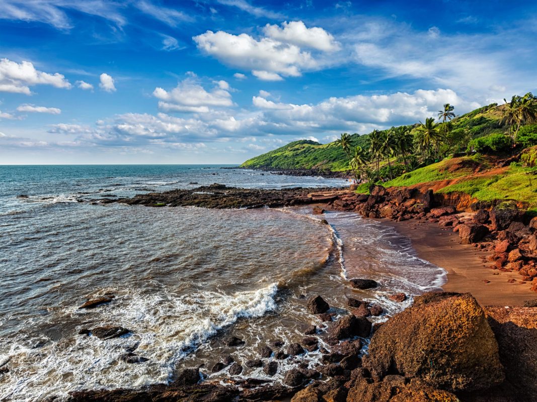 Anjuna Beach famous tourist destination, Goa, India